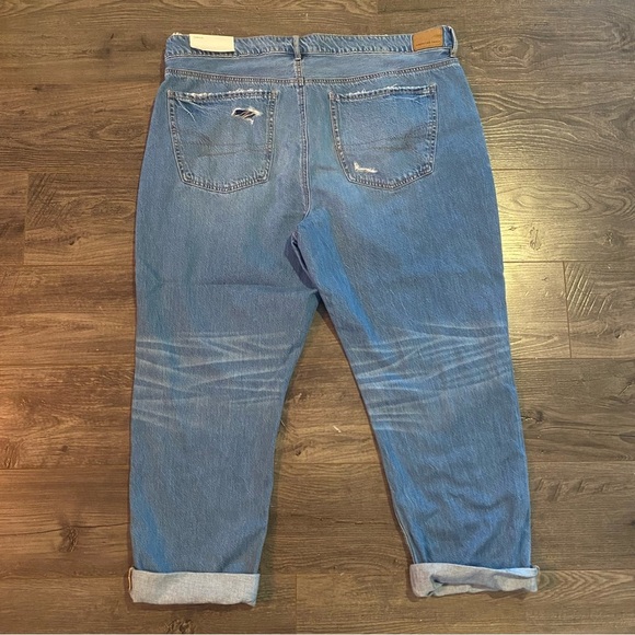 NWT American Eagle Tom Girl Jeans size 18 low rise ripped - Picture 2 of 14